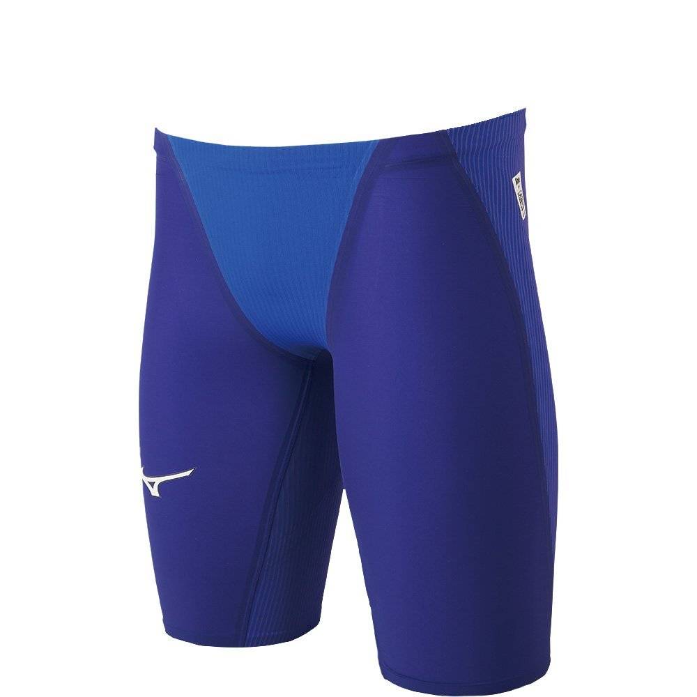 Mizuno Men's GX-Sonic IV Sprinter Technical Swimsuit Blue/Orange (570005-RDZ)